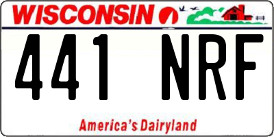 WI license plate 441NRF