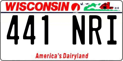 WI license plate 441NRI
