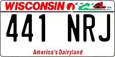 WI license plate 441NRJ