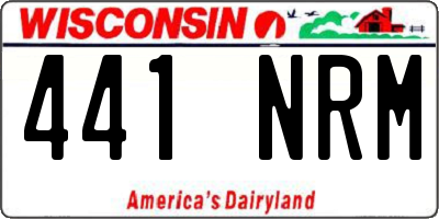 WI license plate 441NRM