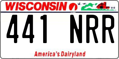 WI license plate 441NRR