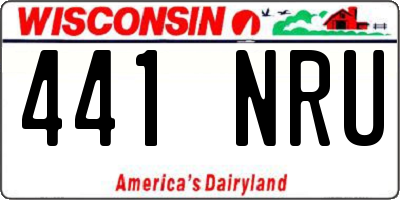 WI license plate 441NRU