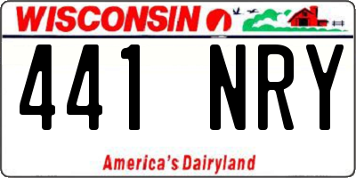 WI license plate 441NRY