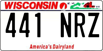 WI license plate 441NRZ