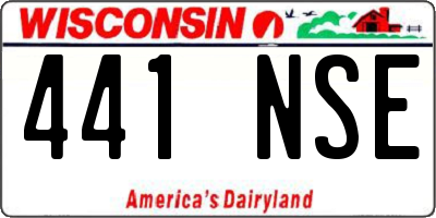 WI license plate 441NSE