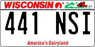 WI license plate 441NSI