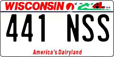 WI license plate 441NSS