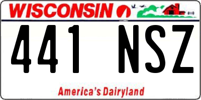 WI license plate 441NSZ