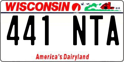 WI license plate 441NTA