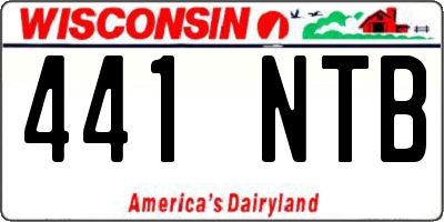 WI license plate 441NTB