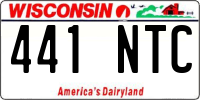WI license plate 441NTC