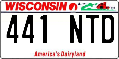 WI license plate 441NTD