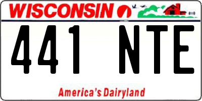 WI license plate 441NTE
