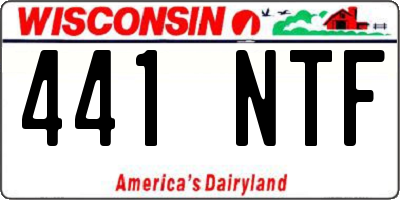 WI license plate 441NTF
