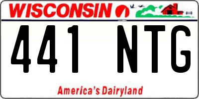 WI license plate 441NTG
