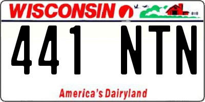 WI license plate 441NTN