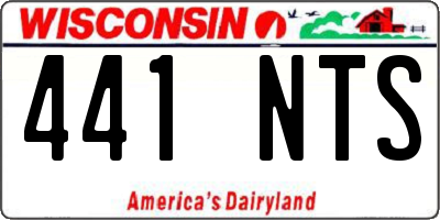 WI license plate 441NTS
