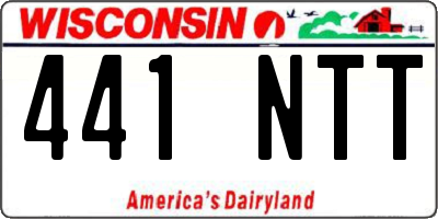 WI license plate 441NTT