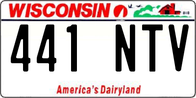 WI license plate 441NTV