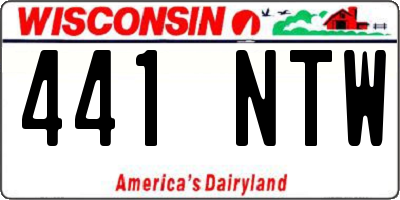 WI license plate 441NTW