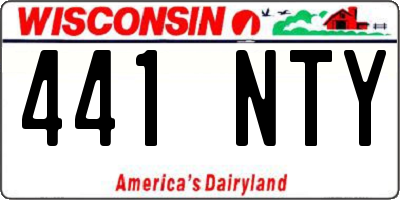 WI license plate 441NTY