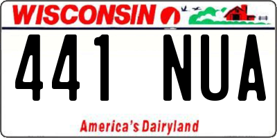 WI license plate 441NUA