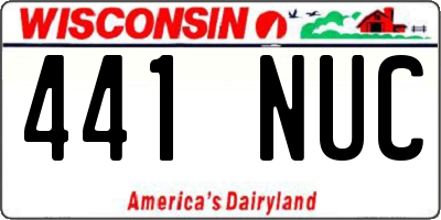WI license plate 441NUC