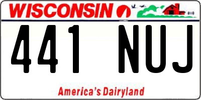 WI license plate 441NUJ