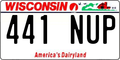 WI license plate 441NUP