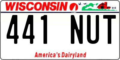 WI license plate 441NUT