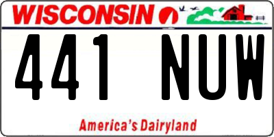 WI license plate 441NUW