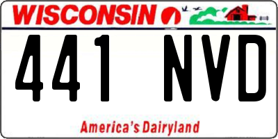 WI license plate 441NVD