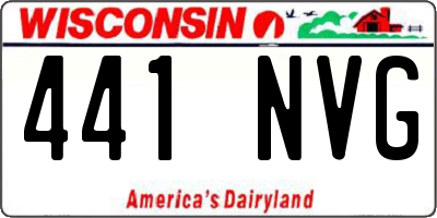 WI license plate 441NVG