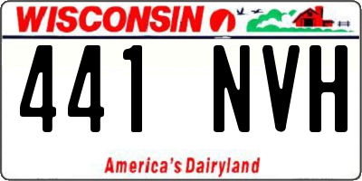 WI license plate 441NVH