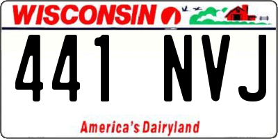 WI license plate 441NVJ