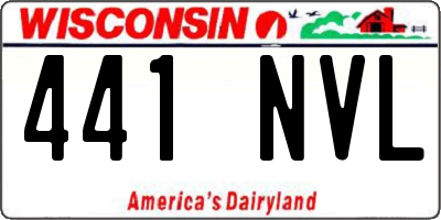 WI license plate 441NVL