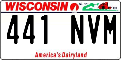 WI license plate 441NVM
