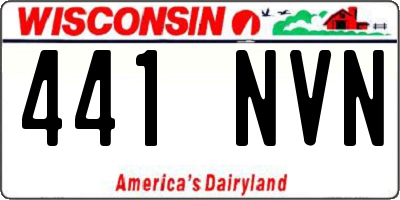 WI license plate 441NVN