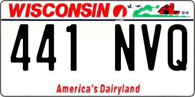 WI license plate 441NVQ