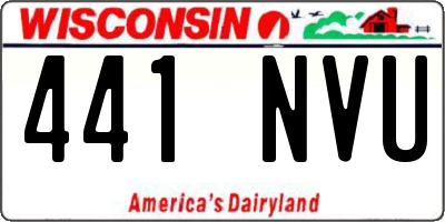 WI license plate 441NVU