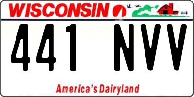 WI license plate 441NVV