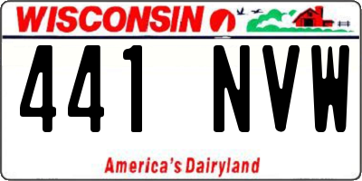 WI license plate 441NVW
