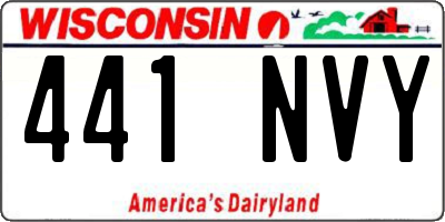 WI license plate 441NVY