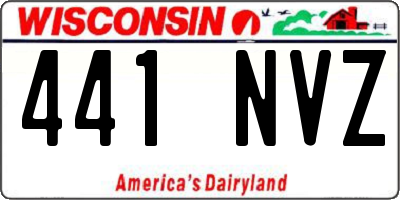 WI license plate 441NVZ