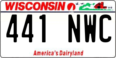 WI license plate 441NWC