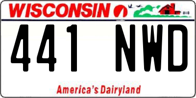 WI license plate 441NWD