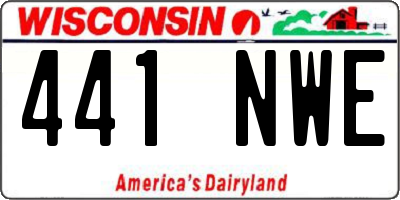 WI license plate 441NWE