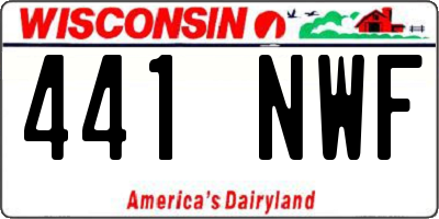 WI license plate 441NWF
