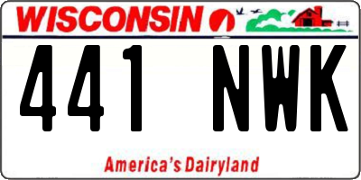 WI license plate 441NWK
