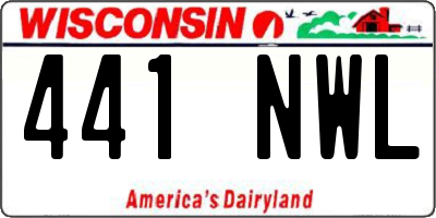 WI license plate 441NWL